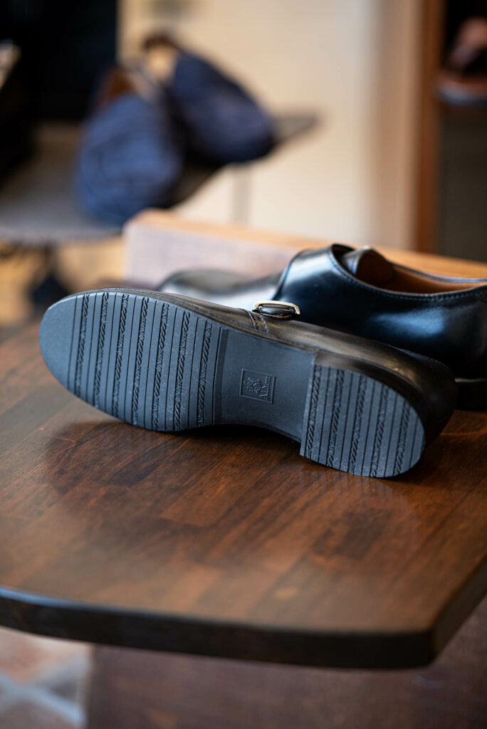 オールデン N1408L Military Monk Strap Shoes Ladycalf Black