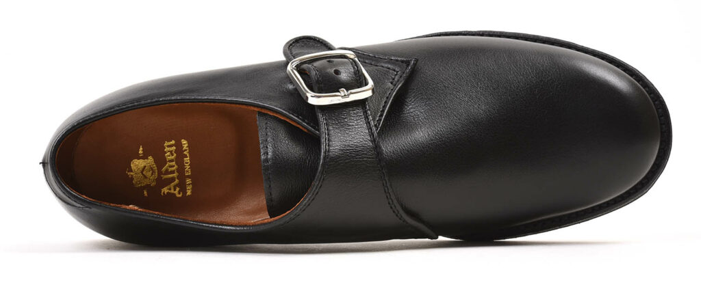 オールデン N1408L Military Monk Strap Shoes Ladycalf Black