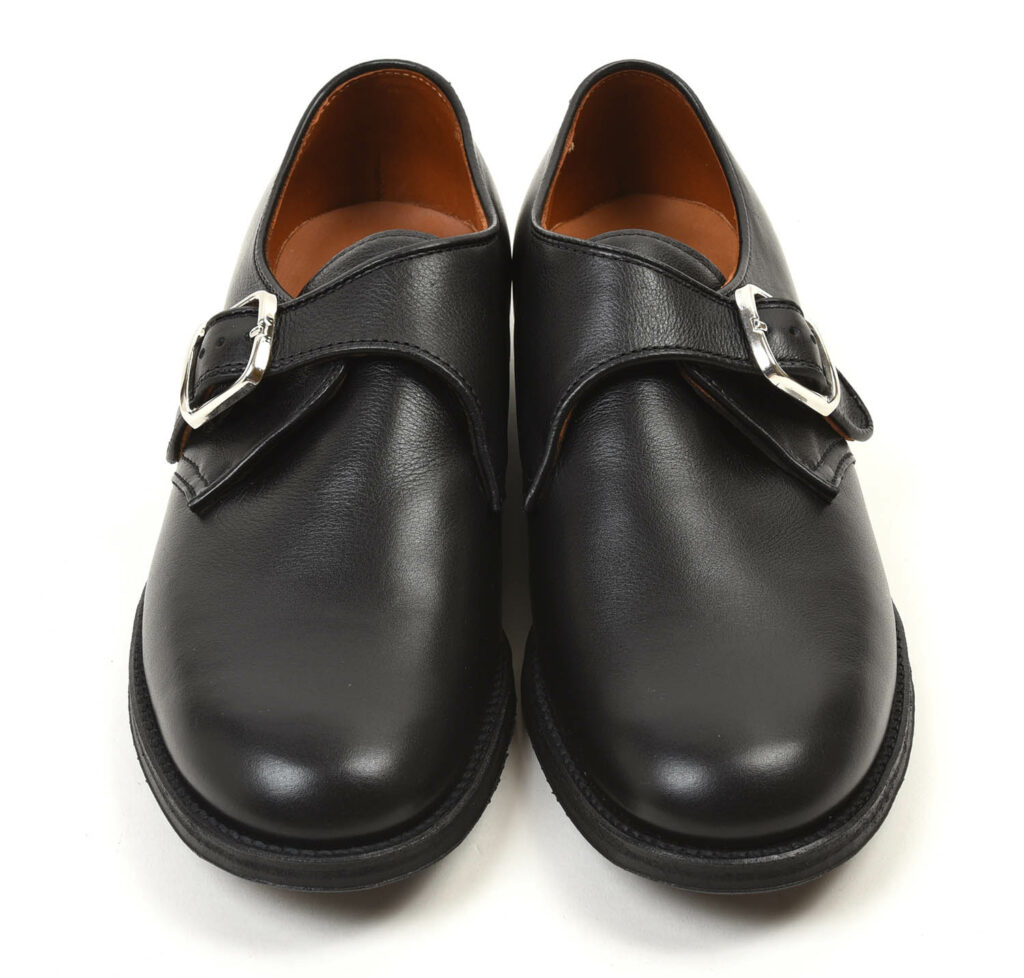 オールデン N1408L Military Monk Strap Shoes Ladycalf Black