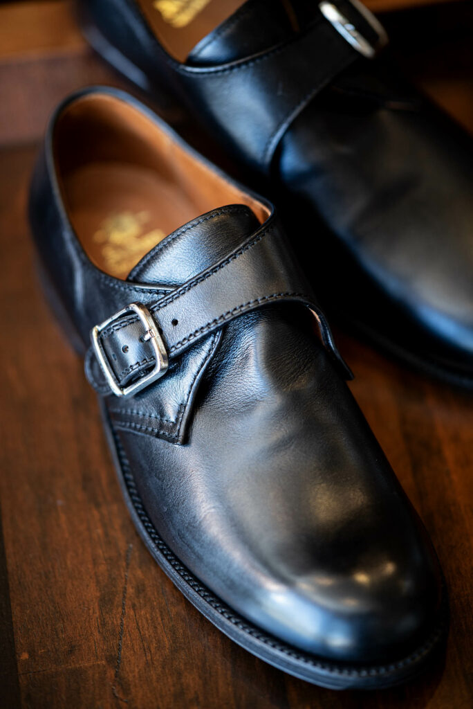 オールデン N1408L Military Monk Strap Shoes Ladycalf Black